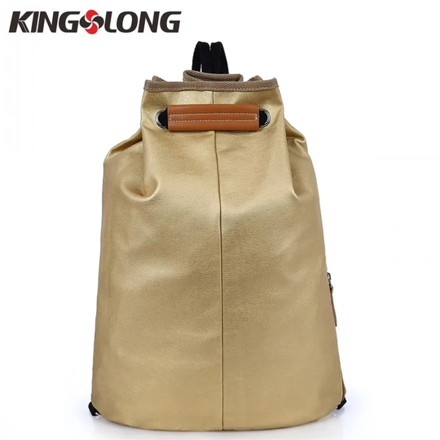 

KINSLONG Unisex 15.6 inch Canvas Drawstring Backpack Waterproof Daypack School Bag for Teenager Travel Rucksack KLB1131305-65