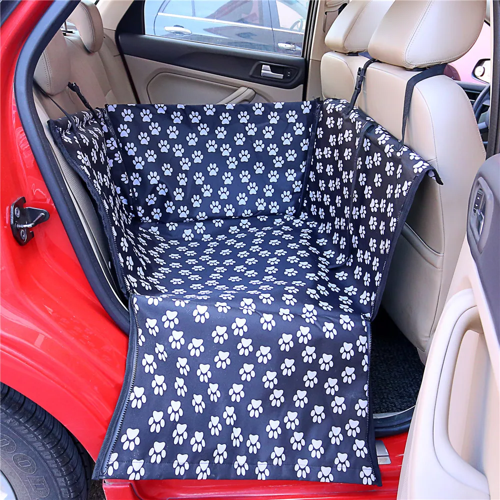 New Pet Mat Black Footprint Oxford Waterproof Pet Dog Cat Car Trunk