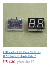 10 шт./лот) 10 контактов 18011AR 1,8 дюйма 1 бит 7 сегментный красный светодиодный дисплей общий катод цифровой дисплей