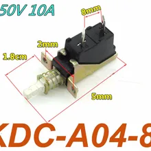 5 шт. Высококачественная 10A 250V AC SPST 2 штифта пуш-ап кнопка выключателя питания KDC-A04-88 ассоциацией по техническому надзору(TUV