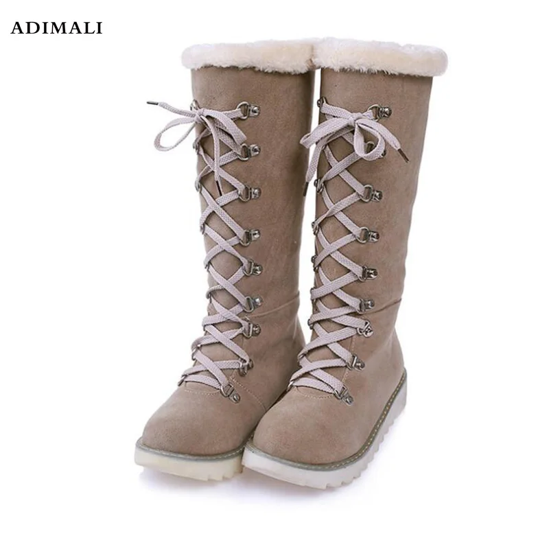

Genuine leather Fur Snow boots women Top High quality Boots Winter Boots for women Warm botas mujer