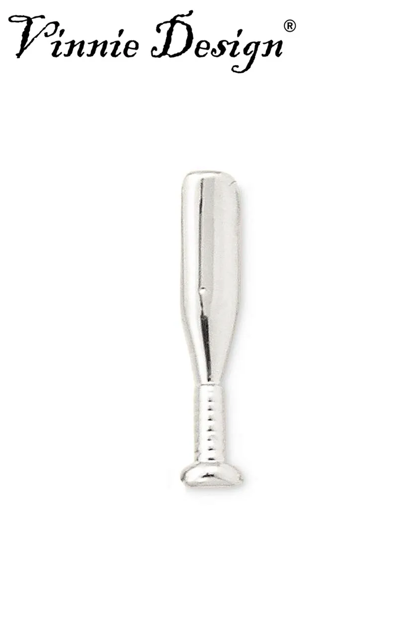 

Vinnie Design Jewelry Baseball Bat Slide Charms fit for 10mm Stainless Steel Leather Wrap Bracelets 10pcs/lot Wholesale