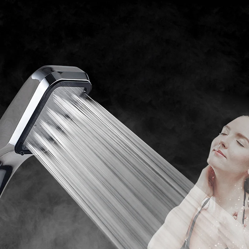 300 отверстие под давлением душевая головка экономии воды ABS ручной душ для ванной хромированный усилитель воды душевая головка для ванной комнаты
