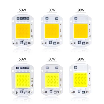 

COB LED Lamp Chip 3W 20W 30W 50W LED COB Bulb Lamp 220V 110V Smart IC Driver Cold Warm White LED Spotlight Floodlight Chip