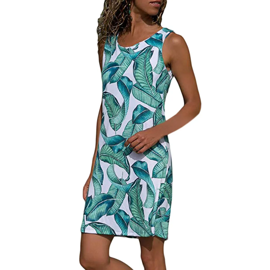 Dresses Woman Party Night summer dress 2019 Womens Summer Print Color Block Sleeveless Dress A-Line Maxi Mini Sundress Robe Dresses Woman Party Night summer dress 2019 Womens Summer Print Color Block Sleeveless Dress A-Line Maxi Mini Sundress Robe