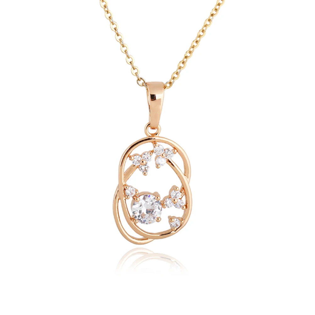 New fashion Gold Color Pendant Necklace with Austrian Zircon Fashion