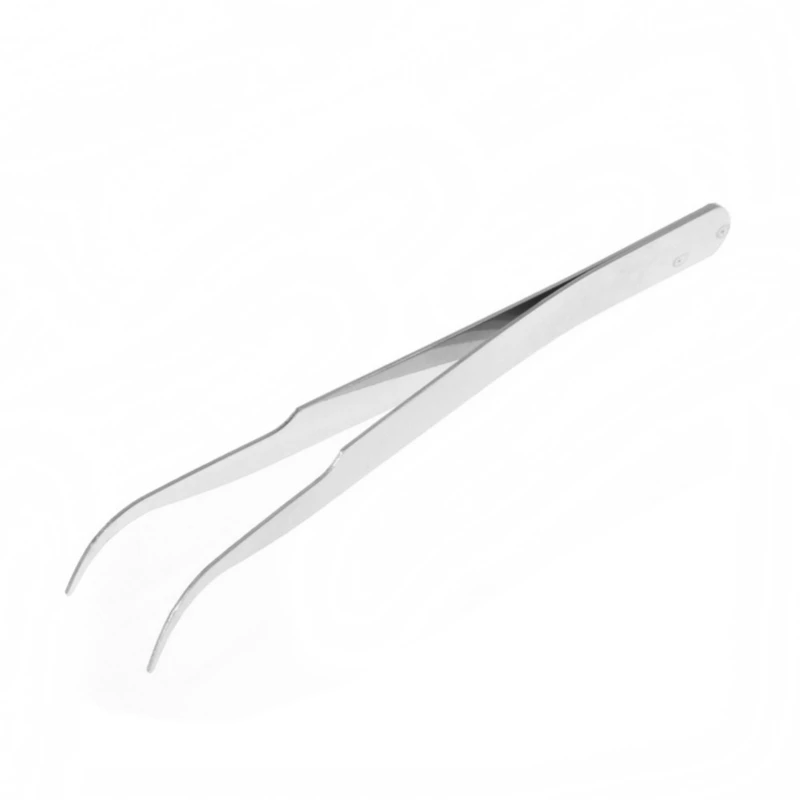 

2pcs/lot Stainless Steel Tweezers Curved Straight Eyelash Tweezers For Eyelash Extensions Eyebrow Tweezer Makeup Tool