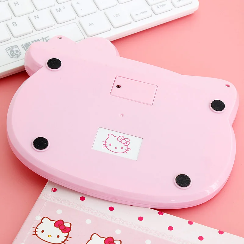 12 цифр дисплей розовый милый роскошный hello kitty калькулятор двойной мощность Calculadora мультфильм Hesap Makinesi бантом калкулятор