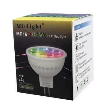 

16 Million colors Mi light MR16 AC/DC12V or GU10 220V 4W RGB+CCT mini LED lights dimmable LED SPOT LAMP ,LED bulbs indoor