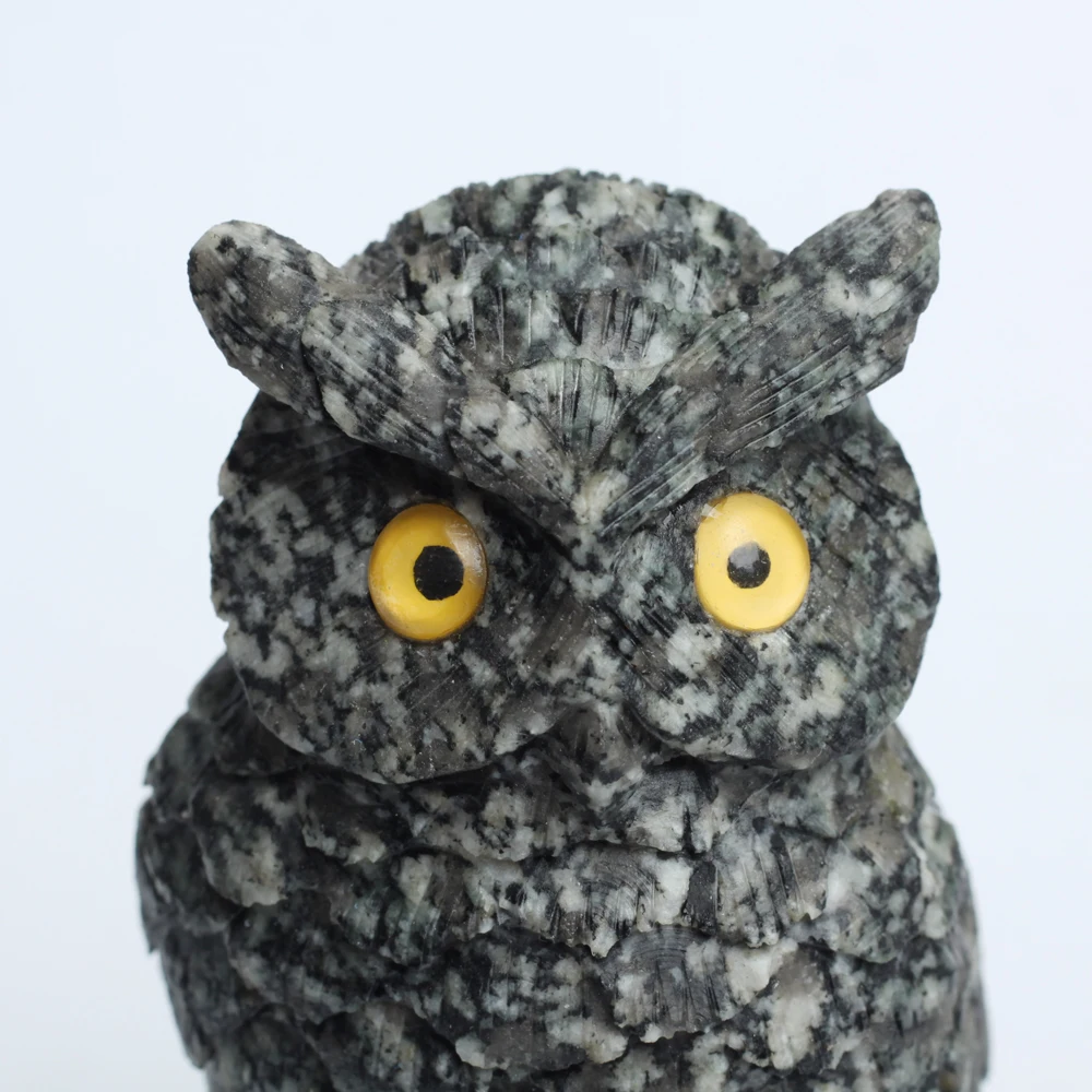 2016 Unique Design Natural Crystal Gemstone Owl figurines for Christmas