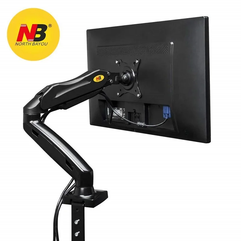 NB F80 - Support de bureau avec ressort à gaz pour écrans LCD 17- 30  solution gamer - Ergosolid