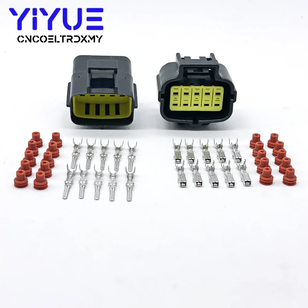 

5Set TYCO/AMP 10 Pin 174655-2/174656-7 174657-2 Female Male Plug Electrical Waterproof Auto Connector Denso