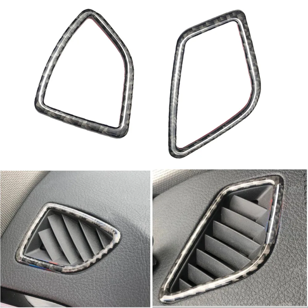 

2PCS Carbon Fiber Air Conditioner Outlet Vent Trim Cover Decor Sticker for BMW 3 Series F30(2013-2018) 3 GT F34 13-2017 14 LHD