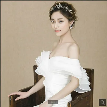 

Mermaid Lace Appliques Prom Gown Chapel Train Formal Evening Dress for Wedding Party