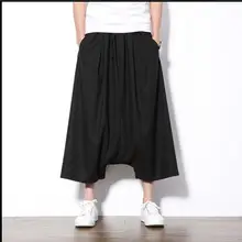 M-5XL Горячая новые летние тонкие льняные брюки middlelowlevel китайский стиль Мужская одежда жидкости Свободные повседневные штаны