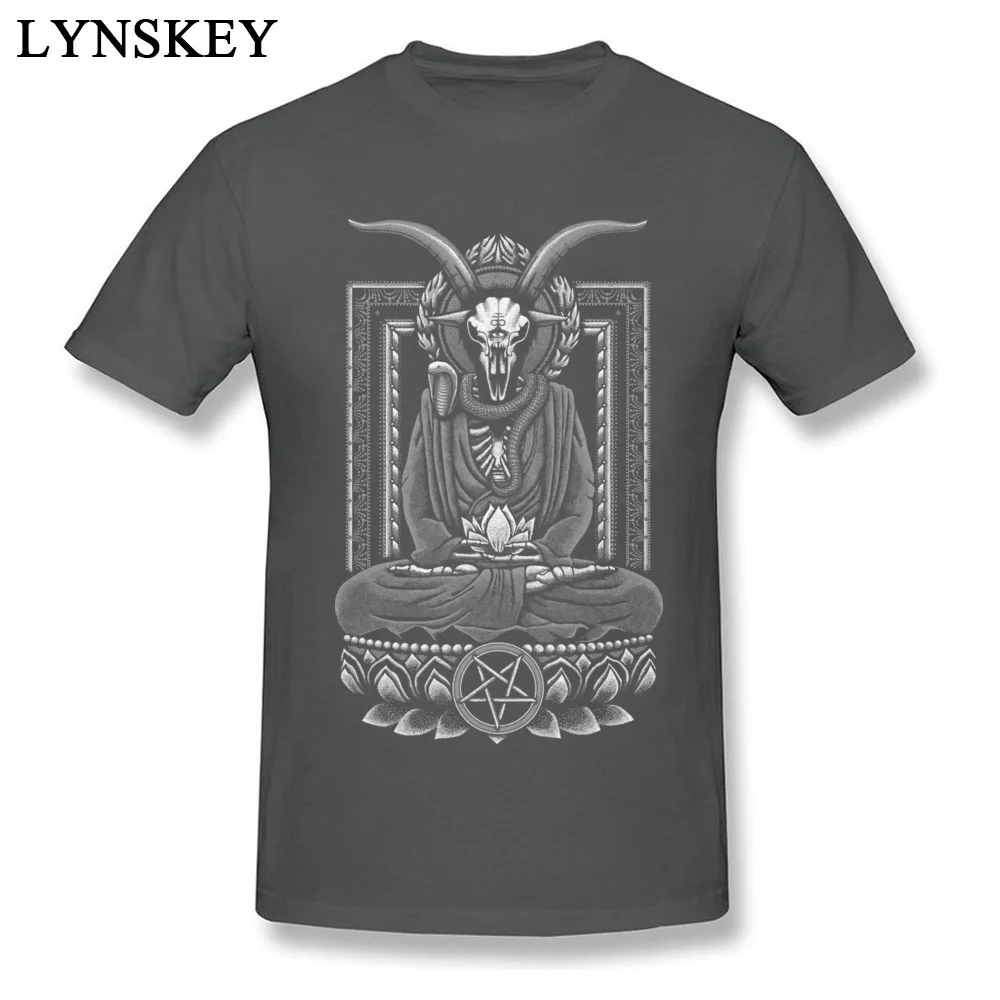 Male T Shirt Coupons Cool Tops T Shirt Summer/Autumn Cotton Crew Neck Short Sleeve Funny Baphomet Nirvana White Halftone Tee-Shirt Baphomet Nirvana White Halftone carbon