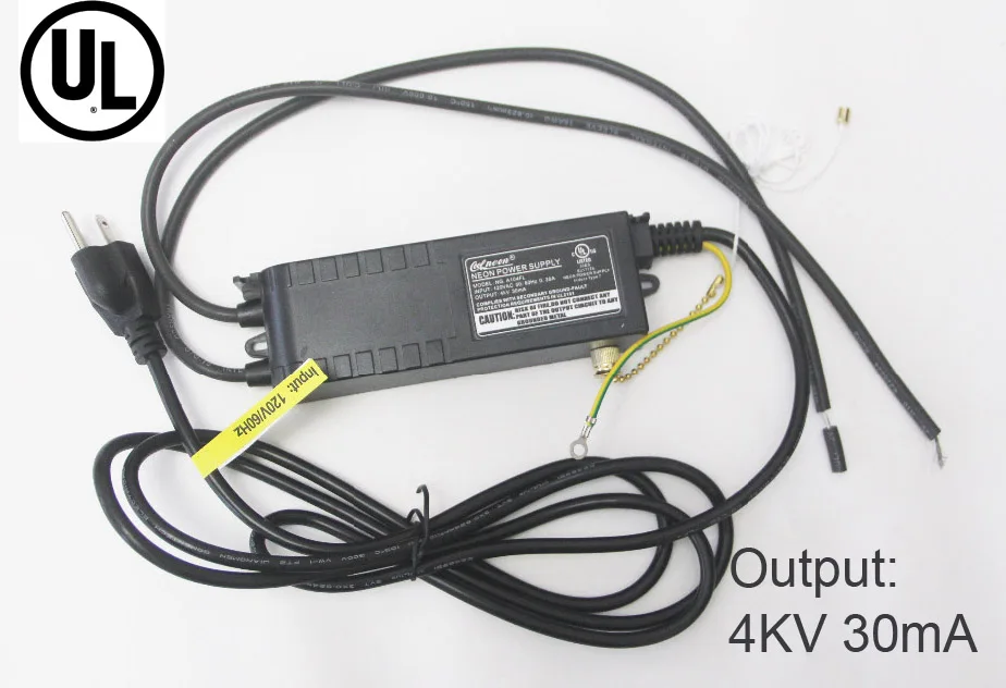 

UL certification Neon Light Transformer Power Supply Neon Lamp Rectifier Electronic High-frequency Transformer 4KV 30mA