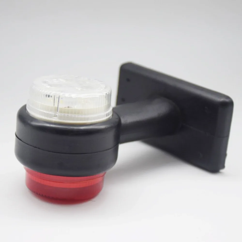 Пара 12V/24V 2 &quotКруглый грузовик светодиодные боковые лампы белый просвет