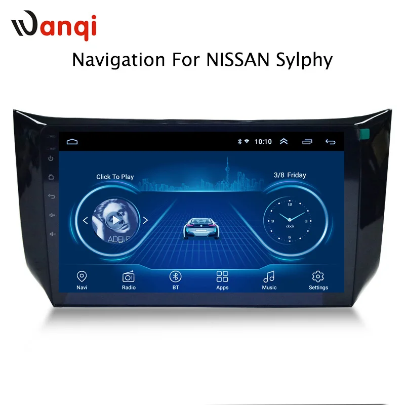 Cheap 10.1 inch Android 8.1 1+16G full touch screen car multimedia system For Nissan sylphy 2012-2018 car gps radio dvd navigation 2