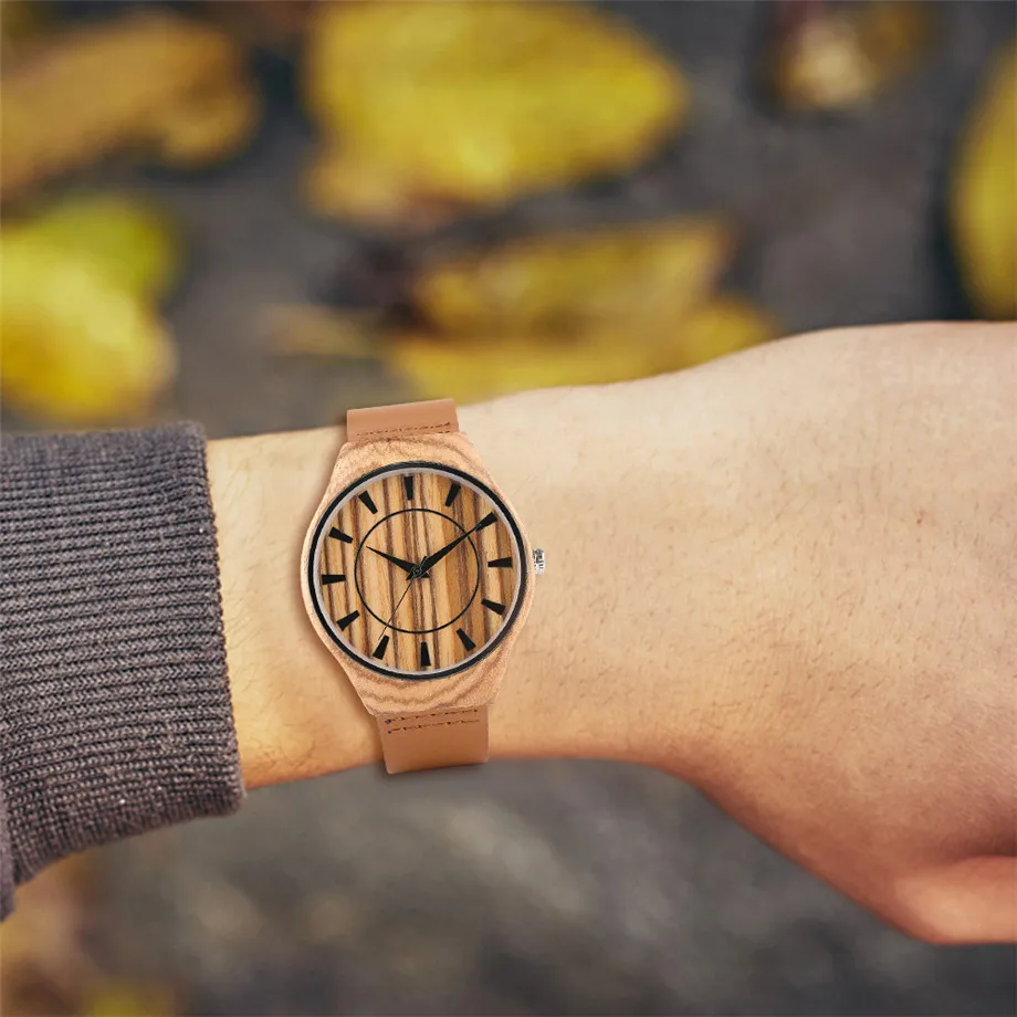 male wood watch