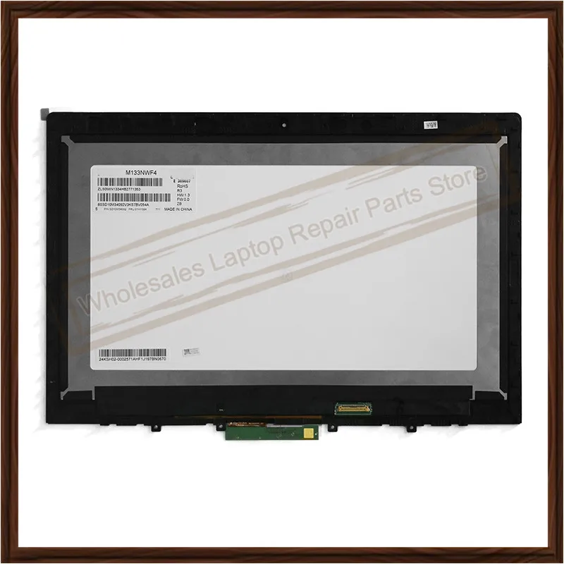 

Original M133NWF4 Full LCD Screen dispaly For Lenovo L380 02da316 13.3" Complete Screen Assembly Monitor with Frame Bezel