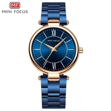 MINI FOCUS Quartz Watches for Women Stainless Steel Simple Wristwatch for Lady Woman Waterproof Relogios Clock MF0189L Blue MINI FOCUS Quartz Watches for Women Stainless Steel Simple Wristwatch for Lady Woman Waterproof Relogios Clock MF0189L Blue