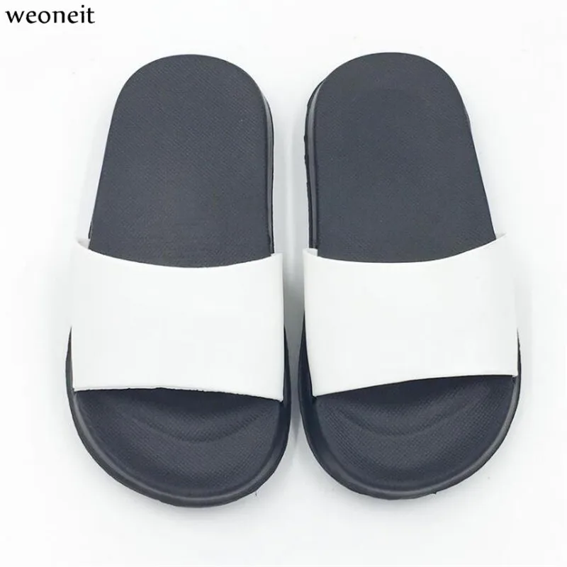 Us 11 22 Weoneit Kids Solid Color Indoor Slippers Toddler Boys Girls Summer Home Flip Flop Baby Bedroom Shoes Children Beach Wear Sandals In