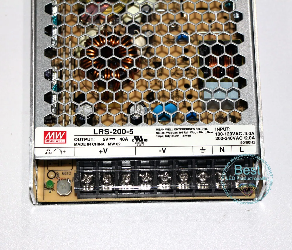MEAN WELL LRS 200 5 переключатель питания 5V40A200W крытый/открытый полноцветный P3 ~ P10