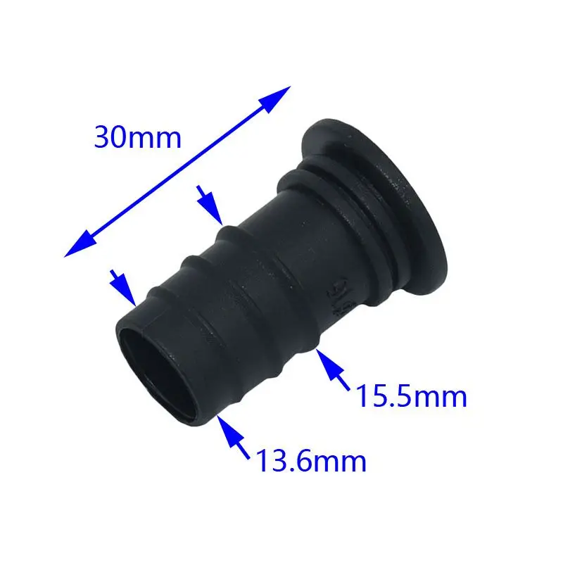 Garden hose 16mm plug End 1/2"hose water seal plastic Hose Closure irrigation stopper Drip irrigation pipe fittings 10pcs - Цвет: 16MM