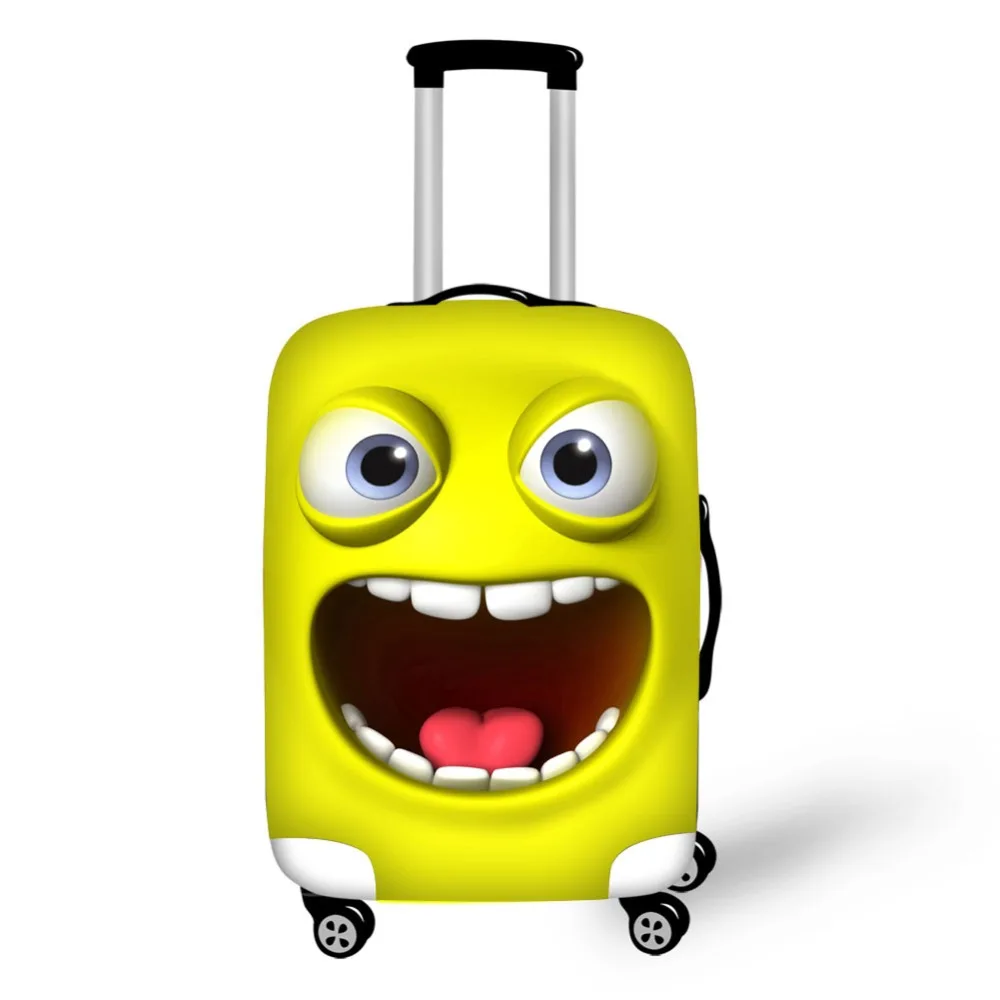 Emoji Design travel accessories suitcase protective covers 18-30 inch elastic luggage dust cover case stretchable Waterproof Emoji Design travel accessories suitcase protective covers 18-30 inch elastic luggage dust cover case stretchable Waterproof