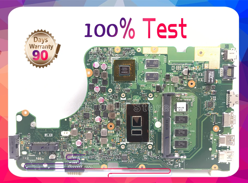 Perfect KEFU X555UF I5-6200U 4G Memory For ASUS X555U laptop motherboard X555UJ F555U X555UB X555UQ tested 100% work original mainboard 9
