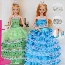 12 Moveable Joint Body Princess Babe Doll 30cm 11″ Wedding Design Dress Suite Kids Toy Brinquedo Girl Gift