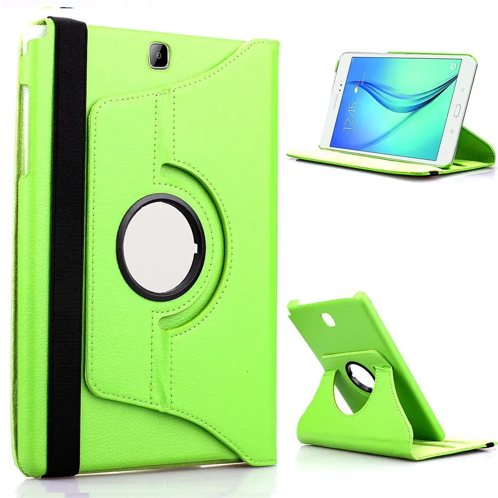 Для samsung Galaxy Tab E 9,6 дюймов T560 T561 SM-T560 SM-T561 табе Tablet Case 360 Вращающийся Кронштейн Флип Стенд кожаный крышка - Цвет: For 360 Green