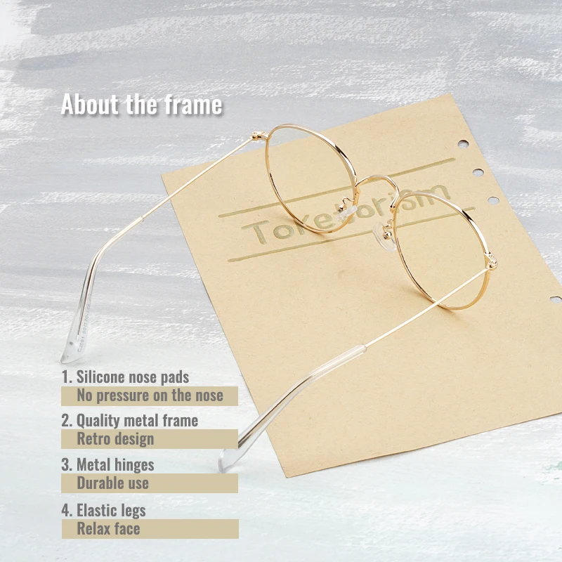 Ceny Toketoryzm niebieskie światło okulary blokujące metalowe okrągłe okulary do komputera mężczyźni kobiety anty niebieskie okulary 180