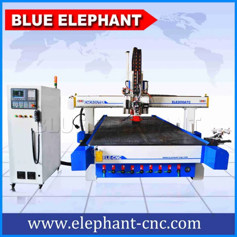 Фрезерный станок с ЧПУ Blue Elephant ATC2050 осевым ножом и шпинделем воздушного