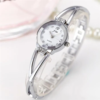 

Fashion Crystal Sweet Women's Watches Stainless Steel Waterproof Quartz Bracelet Women Wristwatch Slim Silver Ladies Clock