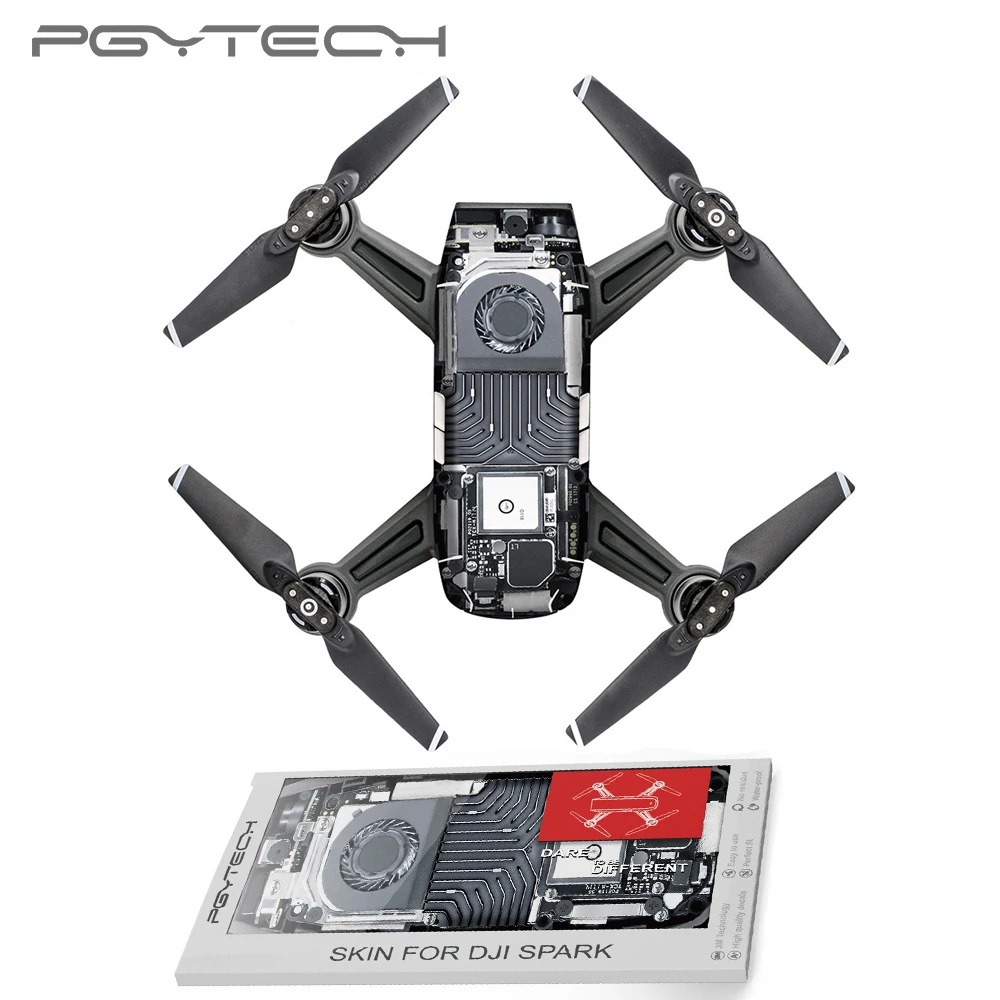

PGYTECH NEW PVC Waterproof Stickers Decal Skin Protector For DJI Spark Drone Body Accessories W4/TR