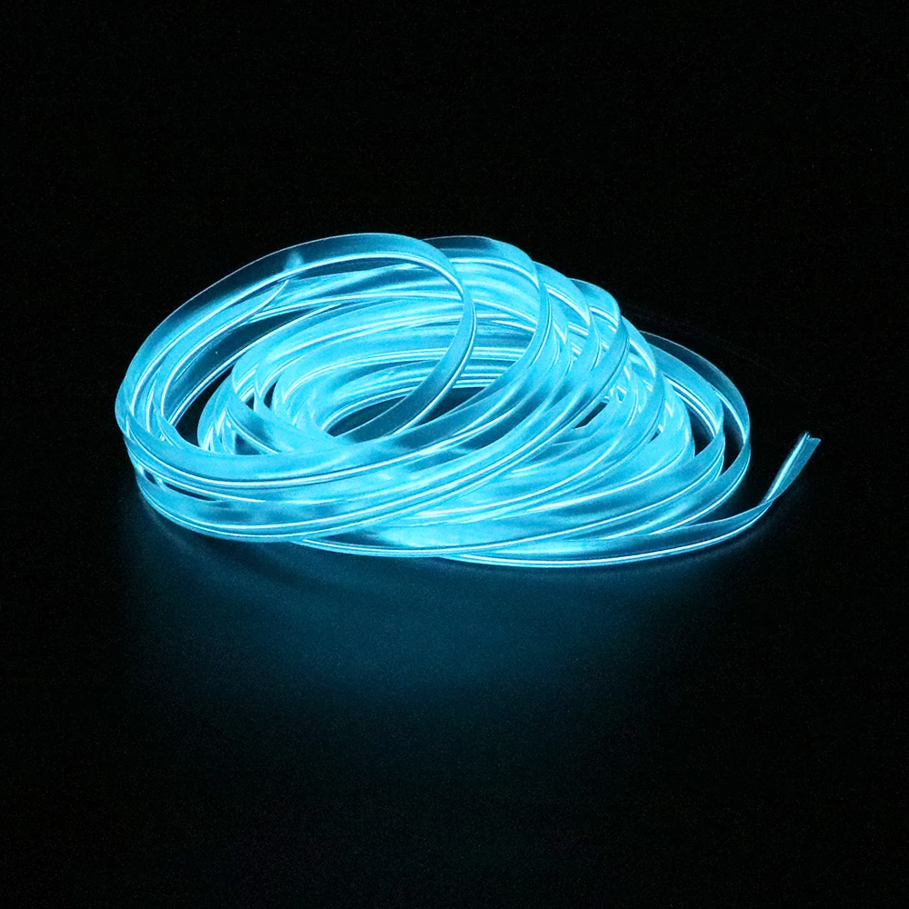 FORAUTO 5 метров автомобильное Внутреннее освещение авто светодиодная лента EL Wire Rope Авто атмосферная декоративная лампа гибкий неоновый свет DIY