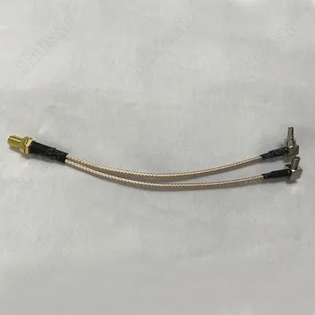 

10 Pieces SMA Female Jack to CRC9/TS9 Male Plug Right Angle Splitter Combiner Y Type RG316 Pigtail Cable 15cm/30cm/50cm