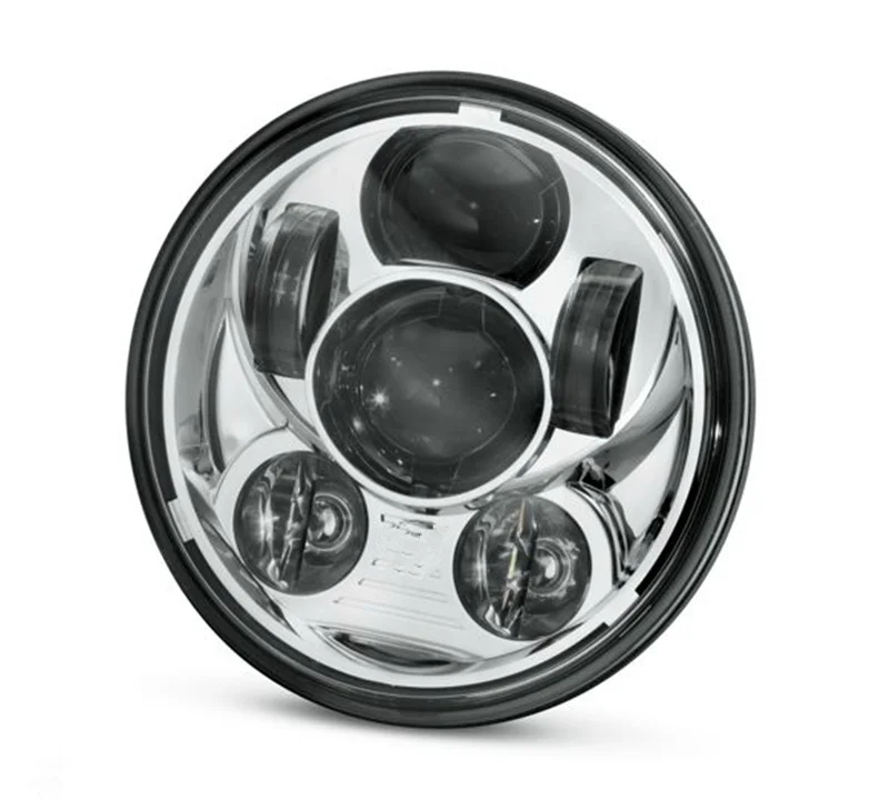 40 Вт 5-3/4 5,75 дюймов черный мотор проектор светодиодный фары лампы для Harley D-avidson Dyan Superglide Sporster 1200 мотоцикл - Цвет: only headlight chrom