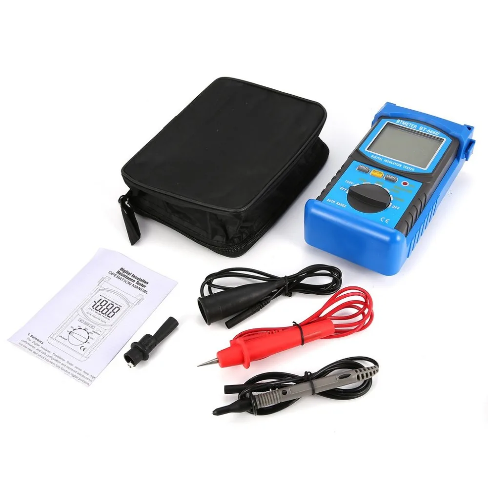 

BTMETER HoldPeak 6688F Digita Insulation Resistance Tester Resistance Meters100/250/500/1000V Megger Megohmmeter Voltmeter