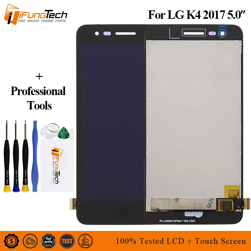 

A+++ LCD Display For LG K4 2017 Original Touch Screen Digitizer Full Assembly Replacement Parts Complete with Frame 100% Tested