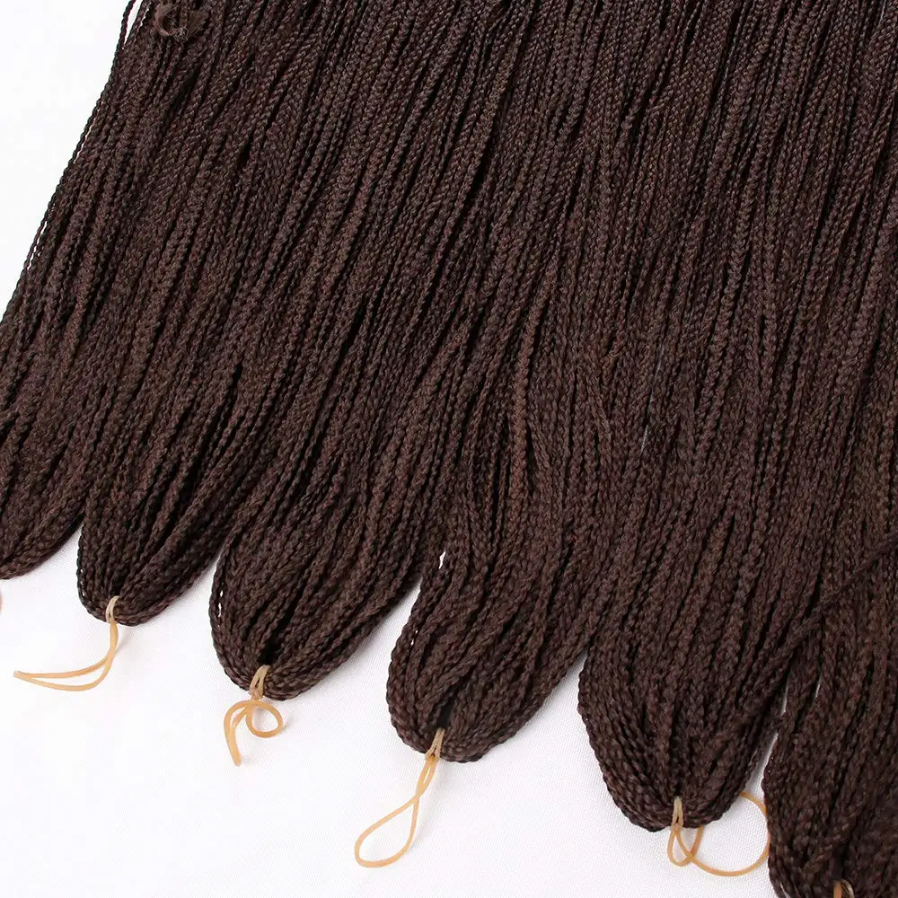 30inch Zizi Braids Crochet Box Braids Micro Synthetic Braiding Hair Extensions 28 roots/Pack Pink Write Purple Bug Gray 613