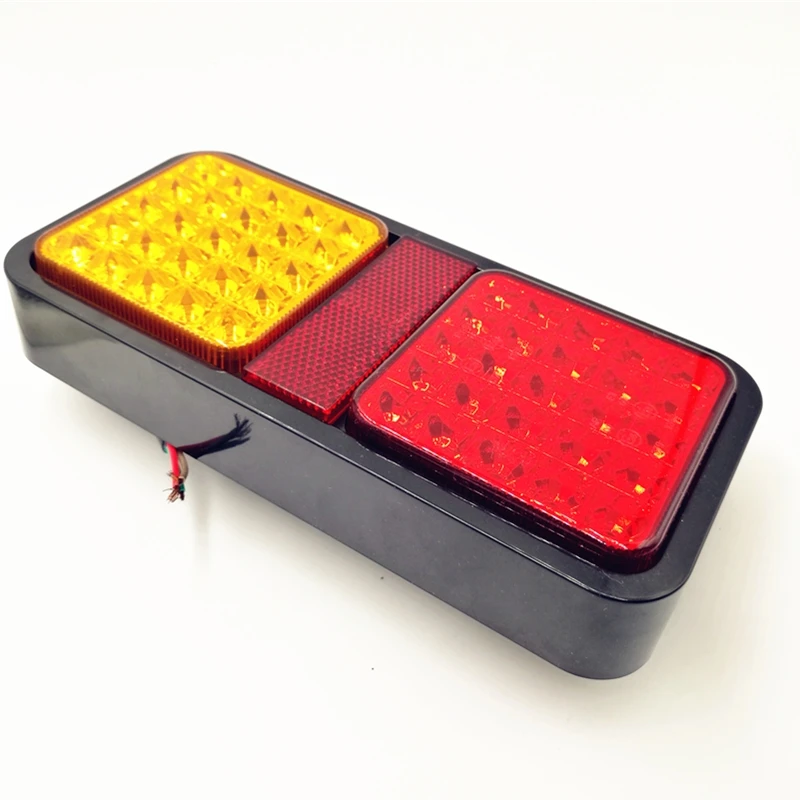 

50LED Car Rear Tail Light Red Yellow Indicator Lamp for 10-30V Truck Trailer