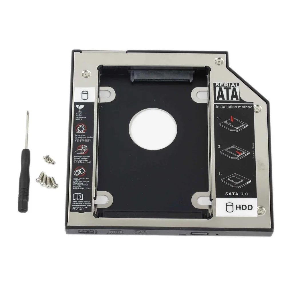 

WZSM New 2nd HDD SSD Hard Drive Caddy Adapter frame for Lenovo Ideapad V310-15ISK V110-15ISK 320-17IKB 500-15ACZ 500-15ISK
