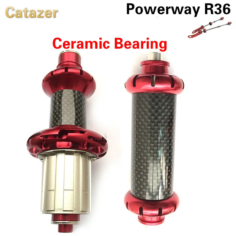 

Powerway R36 Ceramic Bearing Carbon Road Bike Hub Aluminum for SHIMAN0 or Campy 11S 20/24H Straight Pull