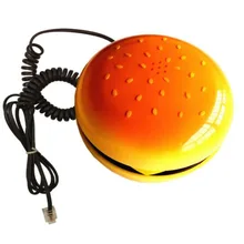 Милый эмультационный Чизбургер гамбургер телефонный провод стационарный телефон Настольный телефон для украшения дома офиса