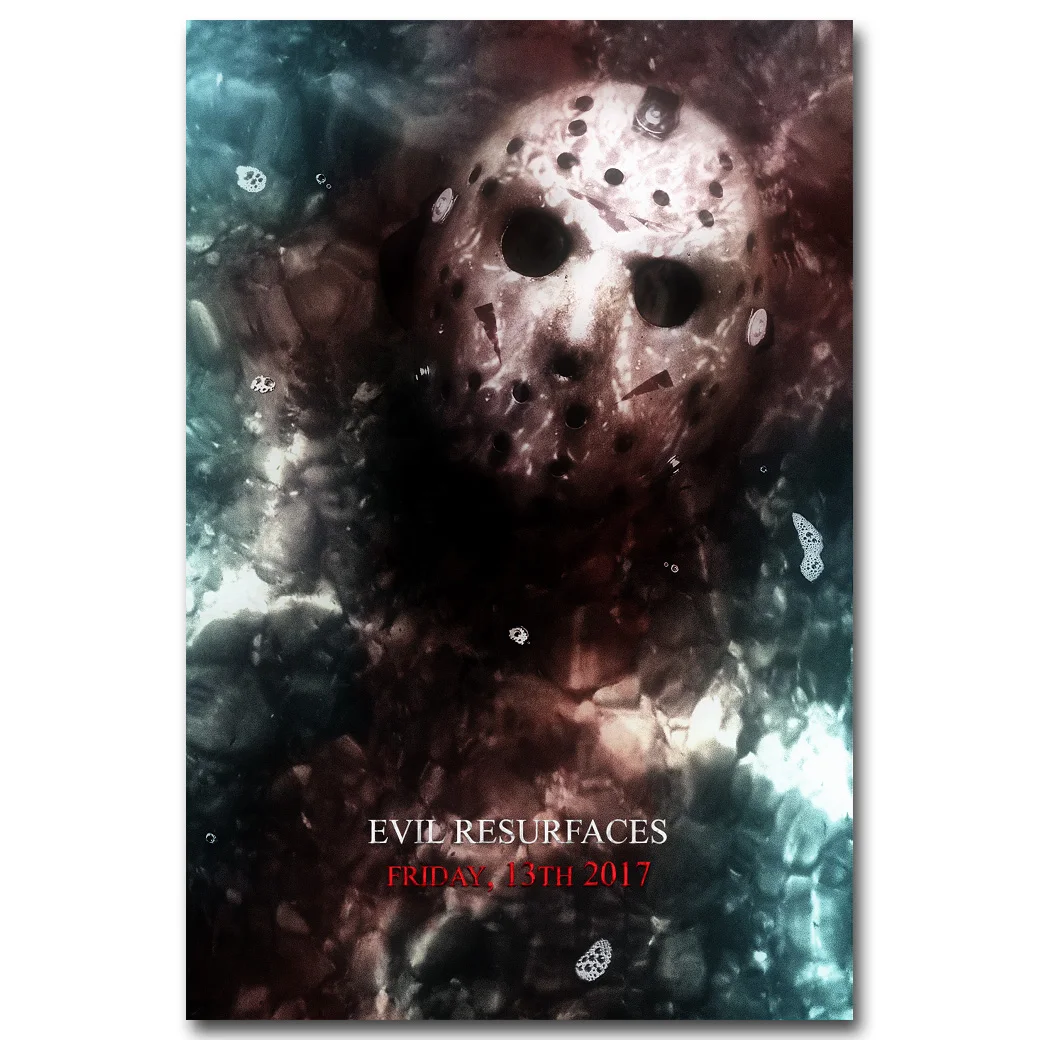 Friday the 13th Horror Movie Art Canvas Silk Poster Wall Art Print 24x36 inch