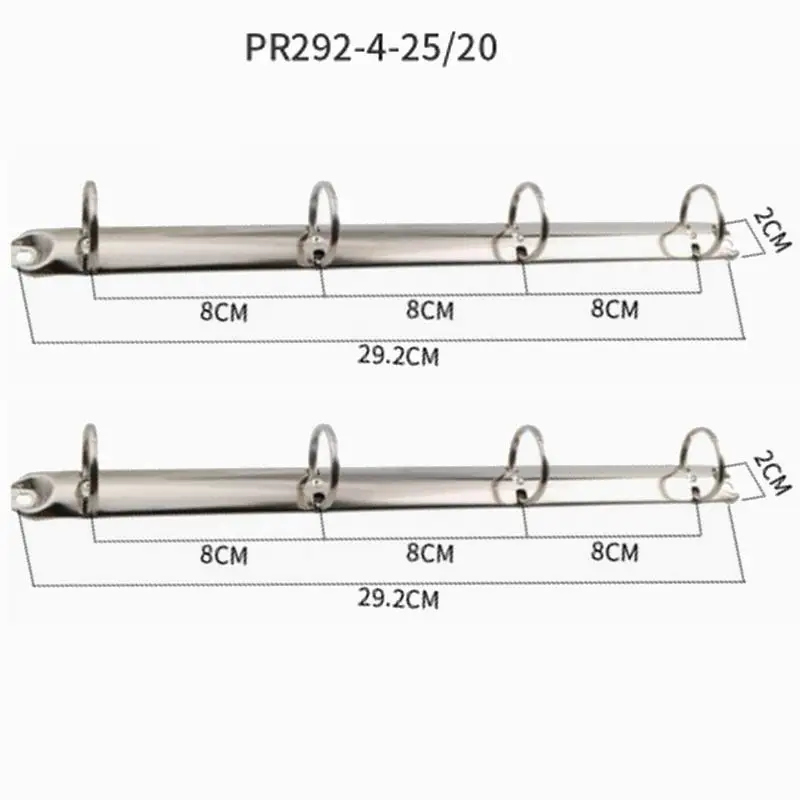 300 PCS Binder clip 4 holes spiral clip for A4 notebook silver clip