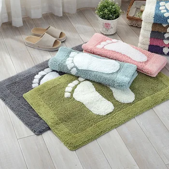 

Modern Creative Fashion Super Cozy Fluffy Foot Print Washable Non-slip Durable Area Mat for Living Room Hallway Bedroom Bath Rug